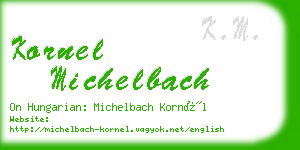 kornel michelbach business card